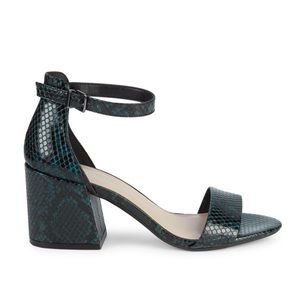 Kenneth Cole faux snakeskin block heel